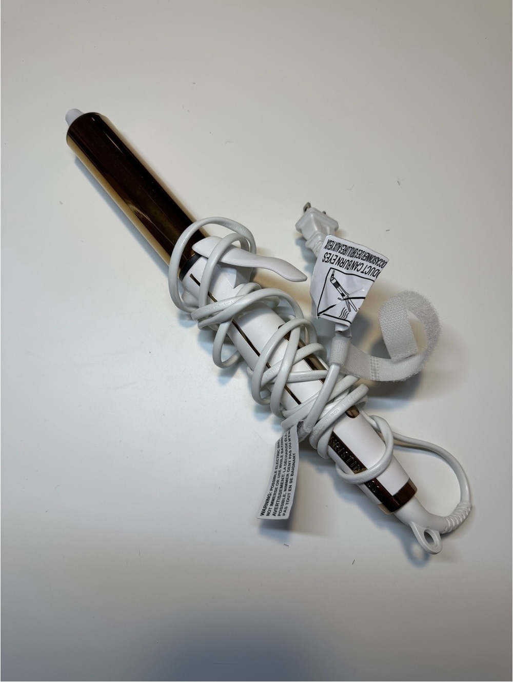 Kristin Ess White and Gold Curling Iron